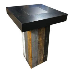 Statafel Raw Wood Black S - 80x80cm