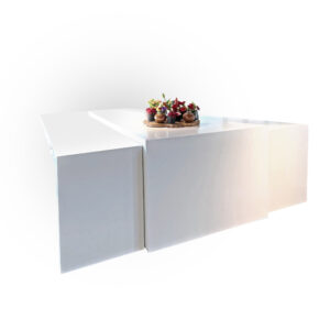 Debat- / studiotafel Smooth White - 140x240x275cm