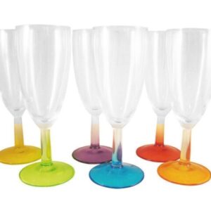 Champagneflute Color gemengd- per 32 stuks mix-