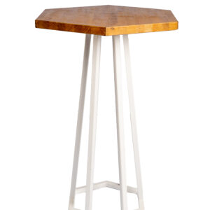 Statafel Natural Steel White hexagon - 80cm
