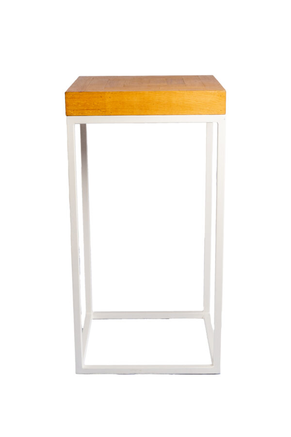 Statafel Natural Steel White - 60x60cm