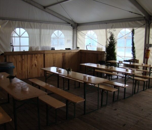 Klaptafel van bankenset 220x50cm - Afbeelding 2