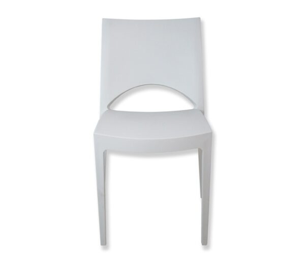 Stoel trendy stapelbaar wit - Afbeelding 2