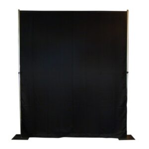 Pipe & drape zwart glanzend per 3m