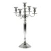 Kandelaar 5-arm zilver 80cm