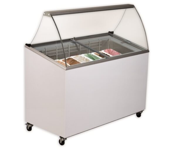 Schepijsvitrine 7-baks incl. ijsbakken