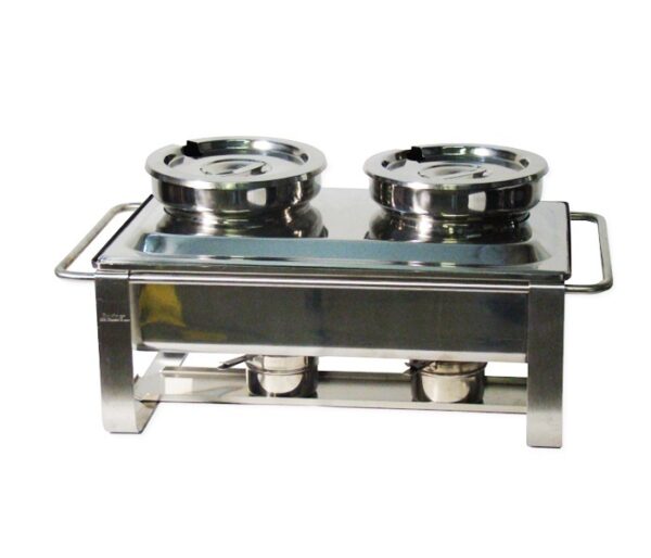 Chafing dish met 2 sausbakken