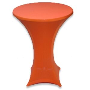 Statafel met stretch rok oranje