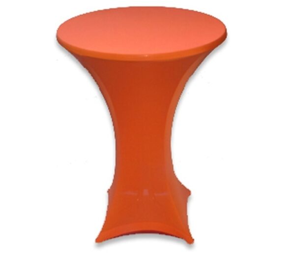 Statafel met stretch rok oranje