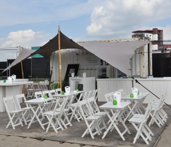 Klaptafel Bistro wit met 4 stoelen - Afbeelding 3