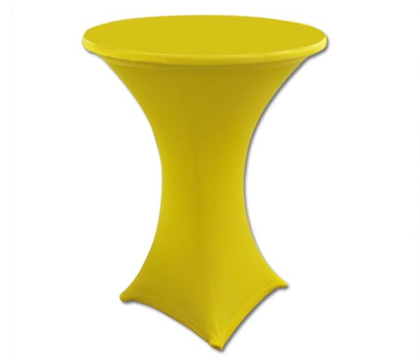 Statafelrok stretch met tophoes geel