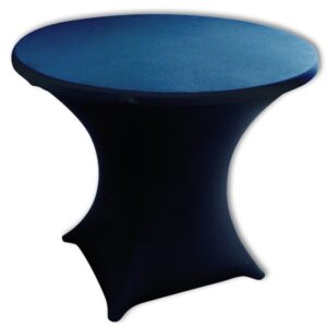 Tafelrok stretch met tophoes rond zwart 80cm