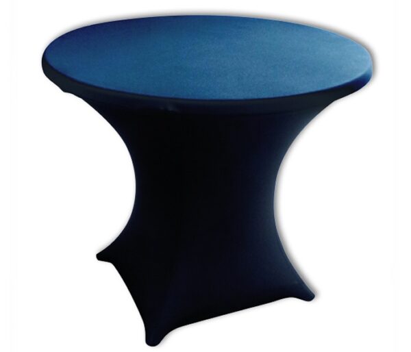 Tafelrok stretch met tophoes rond zwart 80cm