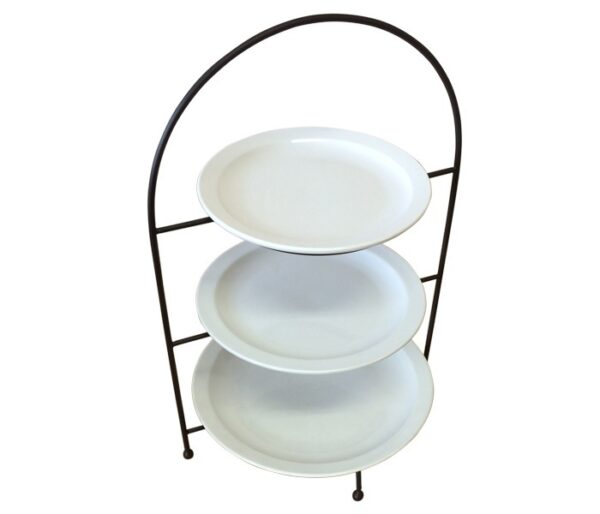 Etagere zwart 3 etages groot - Afbeelding 2
