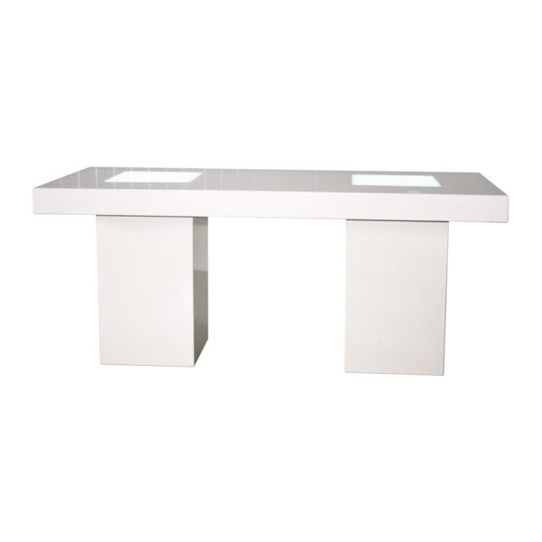 Lage tafel Smooth White L - 180x80cm