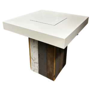 Lage tafel RAW Wood White S - 80x80cm