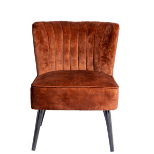 Fauteuil Velvet cognac