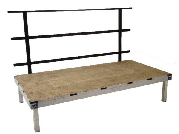 Leuning tbv podium zwart 2m