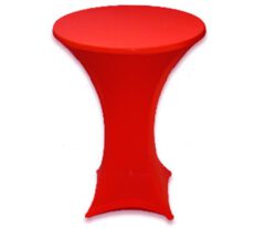 Statafel met stretch rok rood