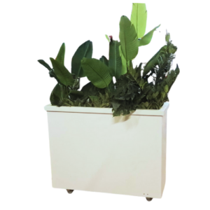 Roomdivider Smooth White opgemaakt met planten
