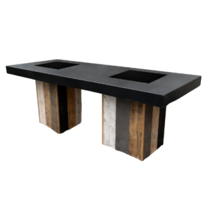 Lage tafel RAW Wood Black L - 180x80cm