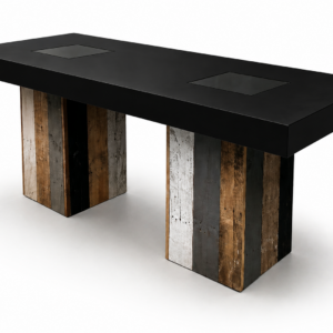 Lage tafel RAW Wood Black L - 180x80cm