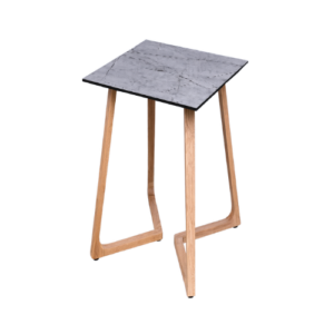 Statafel Marble Grey Wings - 80x80cm