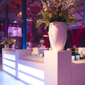 Buffettafel Smooth White Led - 180x60cm