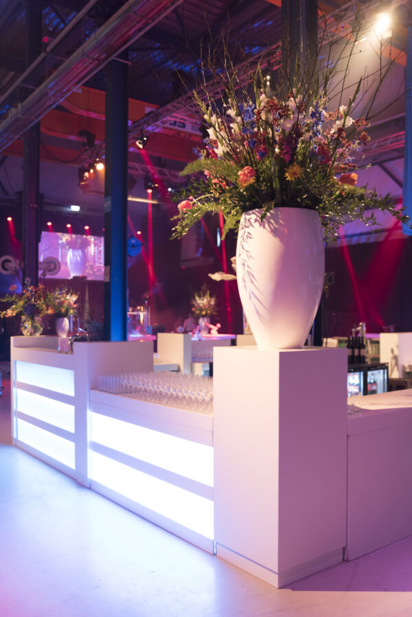 Buffettafel Smooth White Led - 180x60cm