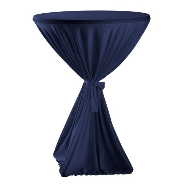 Statafelrok met plooi donkerblauw