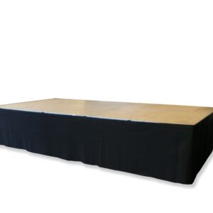 Podiumrok zonder plooi zwart 410x40cm