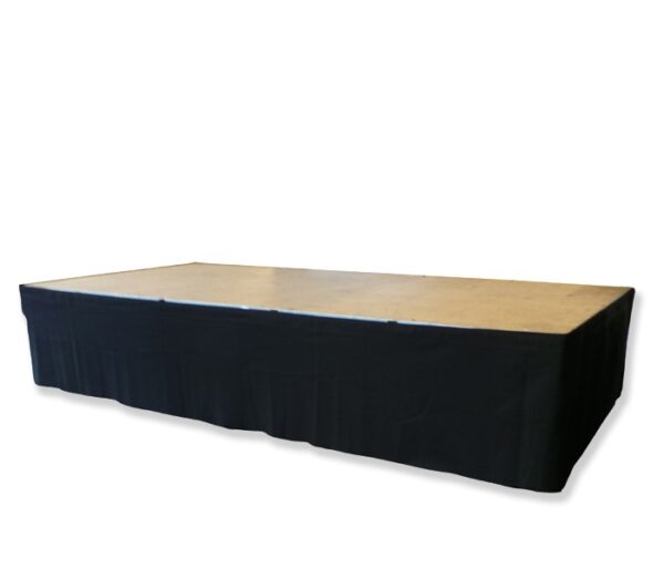 Podiumrok zonder plooi zwart 410x40cm
