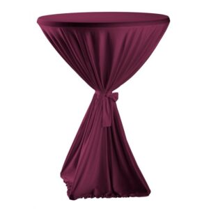 Statafelrok met plooi bordeaux
