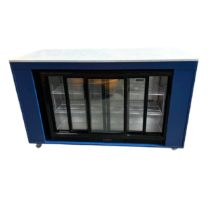 Koeling 3-deurs luxe in Marble Blue ombouw