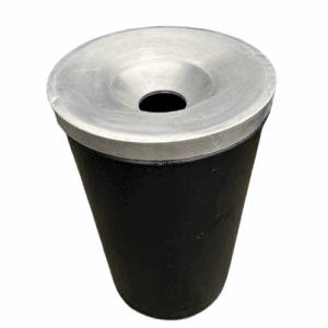 Metalen afvalbak oliedrum wit groot