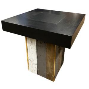 Lage tafel RAW Wood Black S - 80x80cm