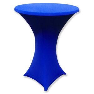 Statafel met plooi rok donkerblauw